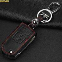 wenminr Jingyuqin 3 Butotns Car key Leather Case Cover for Mazda 2 3 5 6 RX8 MX5 Flip Floding Car Key