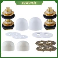 ZOWBRSH ทองแดงทองแดง ฝาเกลียวห้องน้ำ สีขาวขาว กับโดม ฝาครอบกลอนห้องน้ำ ดีไอวาย พร้อมปะเก็น ชุดอุปกรณ์ห้องน้ำ ห้องน้ำในห้องน้ำ