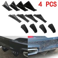 【CC】 4pcs Car Rear Diffuser Spoiler Carbon rear bumper  universal car lip