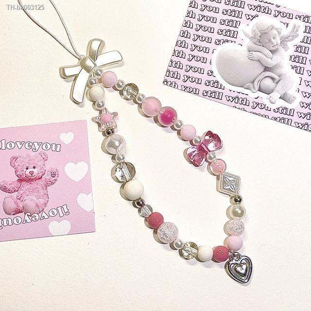 korea-pink-y2k-bowknot-phone-chain-love-heart-pendant-bracelet-for-iphone-accessorie-lanyard-phone-hanging-rope-for-girl-jewelry