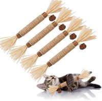 ATUBAN Cat Toys Feather Toy Kitten Chew Stick Treat with Bell for Cleaning Teeth Indoor Kitty Teaser Wand Bunny Molar Snack Toys