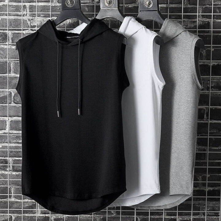 Thin on sale sleeveless hoodie