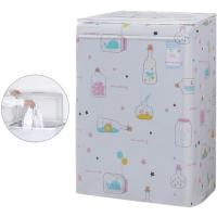 Dust Cover Nordic Style Sun Protection Colorful Floral Printing Washing Machine Protector Household Supplies Washer Dryer Parts  Accessories