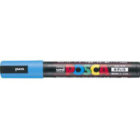 ญี่ปุ่น 5Pc X UNI Mitsubishi Pencil MITSUBISHI PENCIL PC 5M 8 [Posca Medium Round Lead,Light Blue] Abies5Star