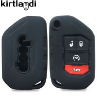 [More Suitable]ซิลิโคนพวงกุญแจผู้ถือ Key Case Fobs สำหรับ Jeep Gladiator JT JLU Wrangler TJ JL ฝาครอบรถ Key Case Protector 2018 2019 2020 2021