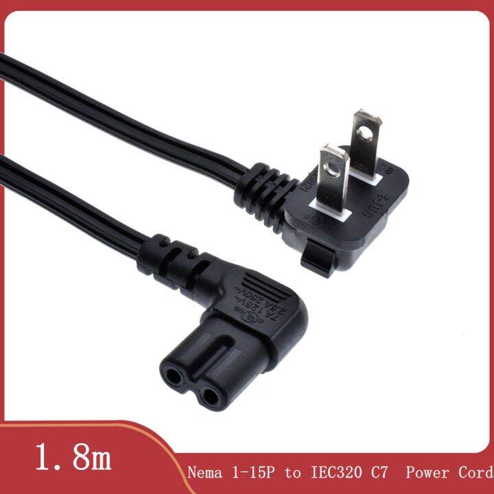 USA 2 Prong Plug 90 Degree Angle Figure 8 Female Connector Ac Power