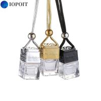 IOPOIT 3PCS การตกแต่งบ้าน จี้ห้อย น้ำมันหอมระเหย เครื่องฟอกอากาศ ขวดน้ำหอมรถยนต์ ขวดแก้วเปล่า น้ำหอม