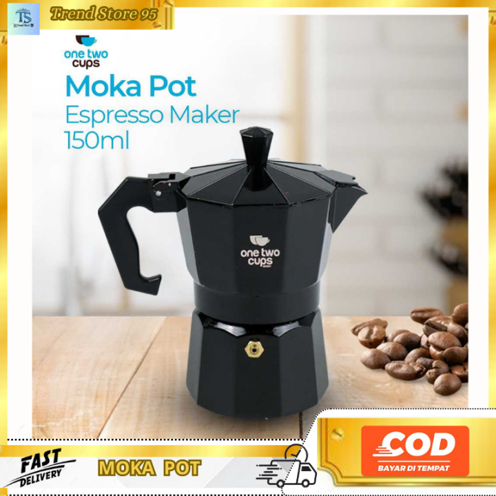 Tebru Stainless Steel Moka Pot Stovetop Espresso Coffee Maker with