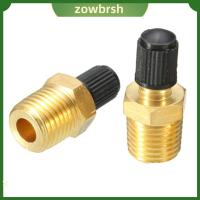 ZOWBRSH 2PCS ถังเติมน้ำ วาล์วเติมลม NPT 1/4" วาล์ว Schrader ทองเหลืองเบิ้ล วาล์วถัง1/4" ทนทานต่อการใช้งาน เครื่องอัดอากาศ วาล์วชุบนิกเกิล รถสำหรับรถ