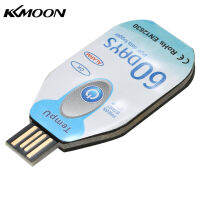 KKmoon เครื่องบันทึกอุณหภูมิแบบใช้แล้วทิ้ง,อุปกรณ์บันทึกข้อมูลล็อก USB 2.0บันทึกโซ่ยาว60วันสำหรับอุตสาหกรรมสารเคมี