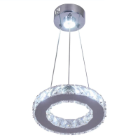 Modern Crystal LED Crystal Chandelier Crystal Lamp Lighting Fixture LED Circle Light Diameter 200mm Pendant