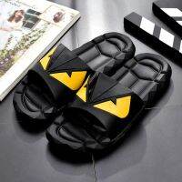 Men Slippers Lace-up Shoes Thick Sole Non-slip White Sandals Summer Slides Beach Shoes Man Slipper Fish Shower Rubber Flip Flops2023