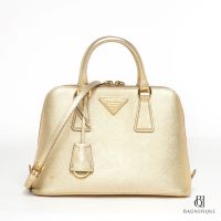 PRADA ALMA BL0838 25 GOLD METALLIC SAFFIANO GHW