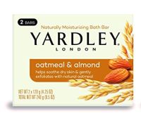 Yardley London English Oatmeal &amp; Almond Moisturizing Soap Bar ยาร์ดเล่ย์ โอ๊ตมิลค อัลมอนด์ สบู่ก้อน 120กรัม x 2ก้อน