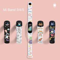 ❁❡✁ สายรัดข้อมือ ชนิดซิลิโคน พิมพ์ลายการ์ตูน สำหรับ Xiaomi Mi Band 6 5 4 3