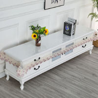 PVC Lace Edge Soft Crystal Tablecloth Waterproof and Oil-proof Transparent Dining Table Cabinet Coffee Table Cover Table Mat