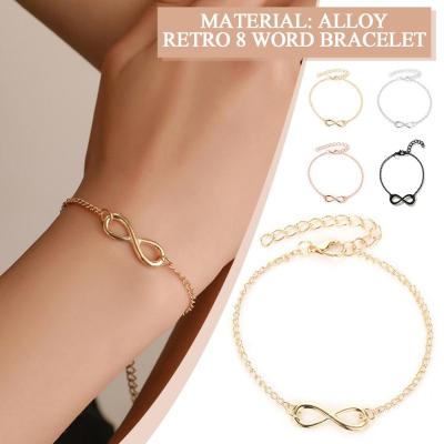 Retro 8 Word Bracelet Alloy Bracelet Fashion Bracelet Gift For Women P6O5
