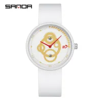 ♔ SANDA Sanda net red new minimalist ins wind electronic watch junior high school students men and women watches silicone simple waterproof watch