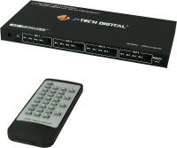 J-Tech Digital 4K 60Hz 4x4 HDMI Matrix Switch with Downscaler EDID HDCP 2.2 HDMI 2.0 [JTECH-M44D] 4K60 HDMI 4X4