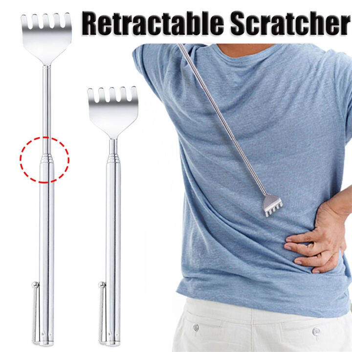 Unisex Stainless Steel Telescopic Scratching Tickle Tools Retractable