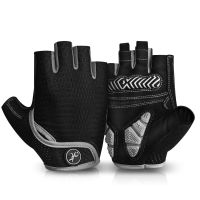 hotx【DT】 Cycling Gloves Breathable Half 5MM Anti-slip Shock-absorbing Mountain Road Biking