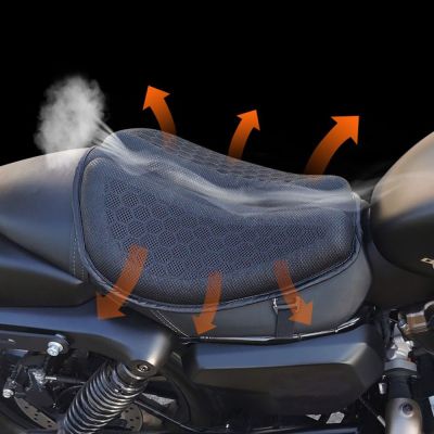 ✱♀☒ Damping 3D Comfort Anti Slip Gel Seat Cushion Seat Cover Motorcycle Seat Cushion Motorbike Accessories