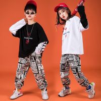 [COD] Customized boys trendy street dance childrens short-sleeved girls summer catwalk fashion festival stage performance