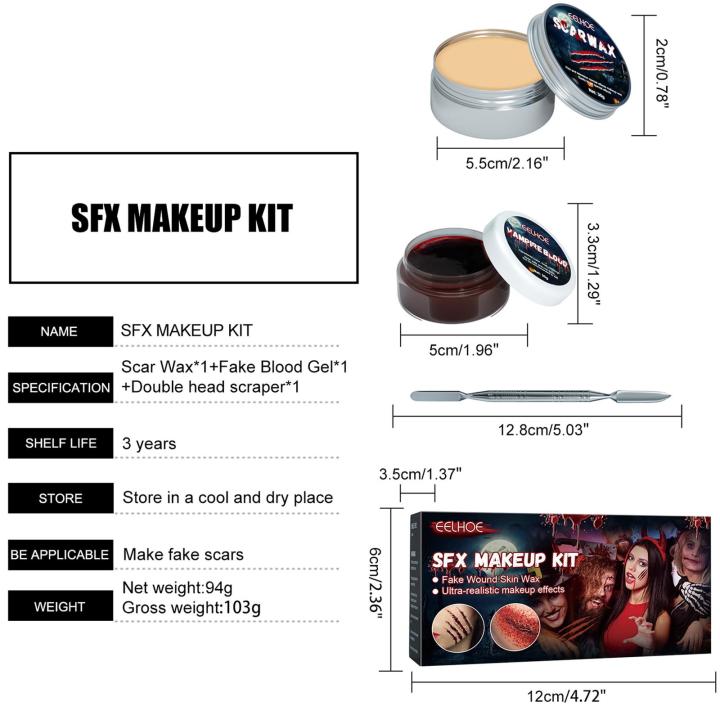makeup-kit-scars-wax-halloween-special-effects-stage-wound-wood-stipple-with-plasma-sponge-fake-fake-set-skin-wax-wax-skin-spatula-makeup-l2y2