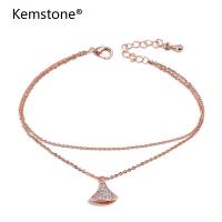 Kemstone Colorful Pearl Horse-eye Shape Hollw Link Bracelet Vintage Jewlry for Women