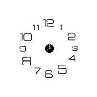 สติกเกอร์ติดผนังแบบสร้างสรรค์นาฬิกากระจกติดผนัง3มิติแบบลอกออกได้ศิลปะสติ๊กเกอร์ตกแต่งการตกแต่งบ้านเข็มควอตซ์ห้องนั่งเล่นร้อน