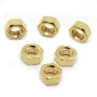 1-50pcs DIN934 M1.6 M2 M2.5 M3 M4 M5 M6 M8 M10 M12 M14 M16 ทองเหลืองทองแดง hex Nut Hexagon Nut-cijiha