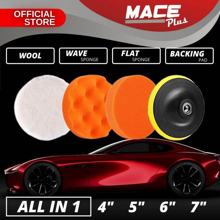 ALL IN 1 Polishing Pad Waxing Pad Buffing Pad Flat Wave Sponge Polisher