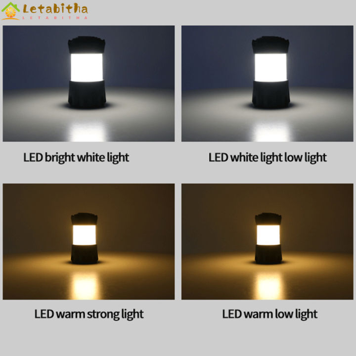 lebitha-ตะเกียงตั้งแคมป์-led-แบบพกพา-โคมไฟเต็นท์สว่างมากกลางแจ้งพร้อมไฟแสดงสถานะแบบชาร์จไฟได้