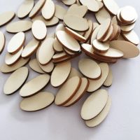 【YF】✎☁  50PCS Wood Rounds Blanks Disc Unfinished Pieces Cutouts Slices for Xmas Decorations Crafts Tags Ornaments