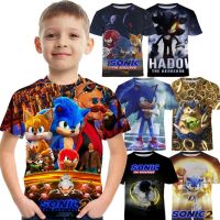 Sonic the Hedgehog T-Shirt for Kids Casual Breathable Fabric Boys And Girls Cartoon Shirt