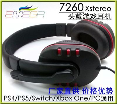 7260หูฟัง PS5/PS4/XBOX หนึ่งหูฟังหูฟังเล่นเกมส์หูฟังคอมพิวเตอร์การจราจร Headphoneszlsfgh
