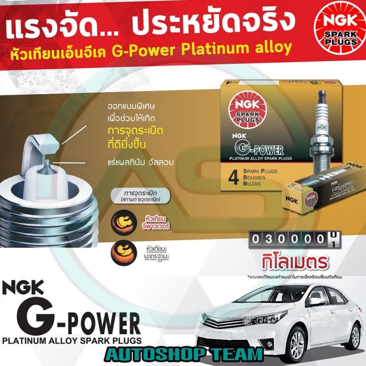 สุดคุ้ม-หัวเทียน-ngk-bkr6egp-7092-g-power-platinum-หัวเทียนเข็ม-จำนวน-1-กล่อง-4-ตัว-ราคาถูก-หัวเทียน-รถยนต์-หัวเทียน-มอเตอร์ไซค์-หัวเทียน-รถ-มอเตอร์ไซค์-หัวเทียน-เย็น