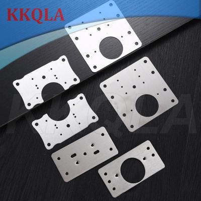 QKKQLA 1/2pcs Hinge Repair Board Plate Cabinet Furniture Drawer Table Scharnier ABS Stainless Steel Hardware Hinge Fixing Plate q1