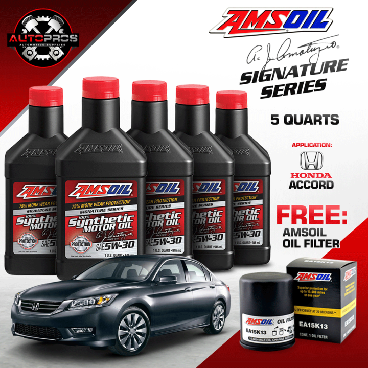 AMSOIL Signature Series 5W30 100 Synthetic Motor Oil 5 Quarts with