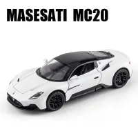 (ร้อน) 1:32 Maserati MC20 Supercar โลหะผสมโลหะ D Iecast รถยนต์รุ่นรถของเล่นยานพาหนะดึงกลับเสียงและแสงสำหรับเด็กเด็กของเล่นของขวัญ