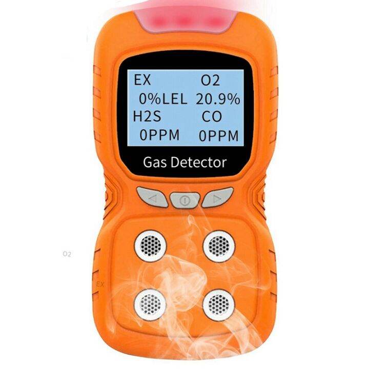 PLT840 4 in 1 Gas Detector CO H2S O2 Monitor Analyzer Leak Portable Gas