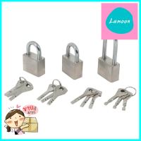 กุญแจมาสเตอร์คีย์ AZLE 40 มม. สีสเตนเลส แพ็ก 3 ชิ้นMASTER KEYED PADLOCK AZLE 40MM STAINLESS STEEL 3EA **หมดแล้วหมดเลย**