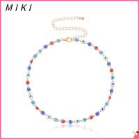 สร้อยคอชุบ MIKI 14K สร้อยคอสร้อยคอปิศาจเสน่ห์ตาเครื่องประดับป้องกันผู้หญิง