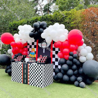 112/179 pcs สีขาวสีแดงบอลลูน Arch ชุดอาบน้ำเจ้าสาวเพศเปิดเผยตกแต่งวันเกิด Racing Car Themed Party อุปกรณ์ตกแต่ง-Fenpier