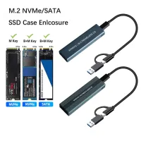 Dual Protocol เคส SSD M.2สำหรับ SATA เอสเอสดีดิสก์ M2 Nvme NGFF สำหรับคีย์ PCIE M + M คีย์ USB C 10Gbps กล่องใส่ฮาร์ดดิสก์กล่องอะแดปเตอร์