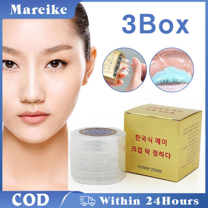 3Box Transparent Eyelash Plastic Wrap Disposable Eyebrow Tattoo Plastic