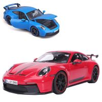 ยานพาหนะหล่อแบบคงที่ Maisto 1:18 Porsche 911รถบังคับสีส้ม/แดง/ดำ/น้ำเงินของขวัญของเล่นแบบจำลองสำหรับสะสม