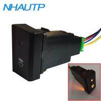 NHAUTP 1Pcs 5 Pin Car Fog Light Button Switch For Hyundai Accent 12V Yellow LED 4-Wire