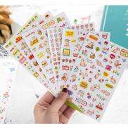 Sticker Cute GIÁ SIÊU RẺ sét 6 tấm nhiều hình NGỘ NGHĨNH