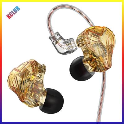 หูฟังแบบมีสายชุดหูฟังอินเอียร์แจ็ค3.5มม. Earphone HiFi ไดรฟ์เวอร์ไดนามิกแม่เหล็กคู่สำหรับเพลงเกมกีฬา